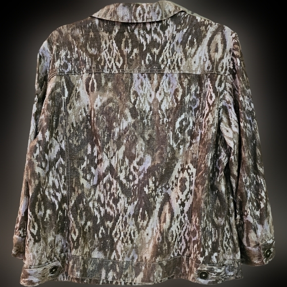 Chicos Linen Jacket Size Lg - Picture 2 of 10